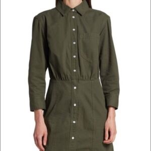 Veronica Beard Keston Twill Mini Shirt Dress